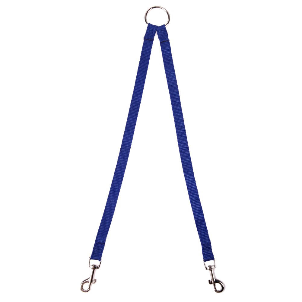 Nylon Dubbele Dual Twee Huisdieren Honden Leash 2 Way Koppeling Lopen Ketting: Blauw