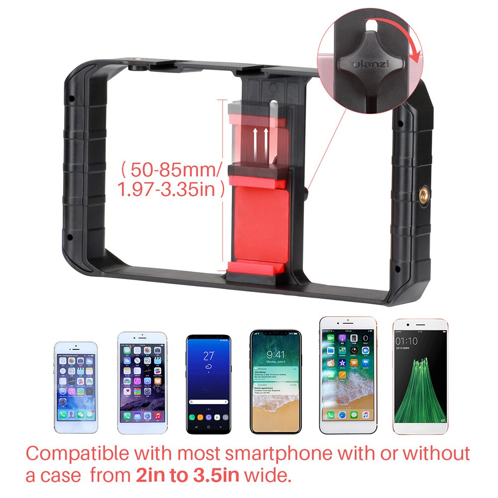 Video Camera Cage Stabilizer Film Making Rig For Smart Phone Video Rig Mobile Phone Holder Hand Grip Bracket Phone Stabilizer
