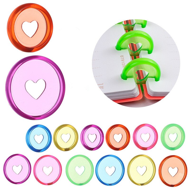 30/50/100 stk happy planner disc til notesbøger/planlæggere 24mm geléfarvede løsblade svampebindsbind scrapbogsbinderinge
