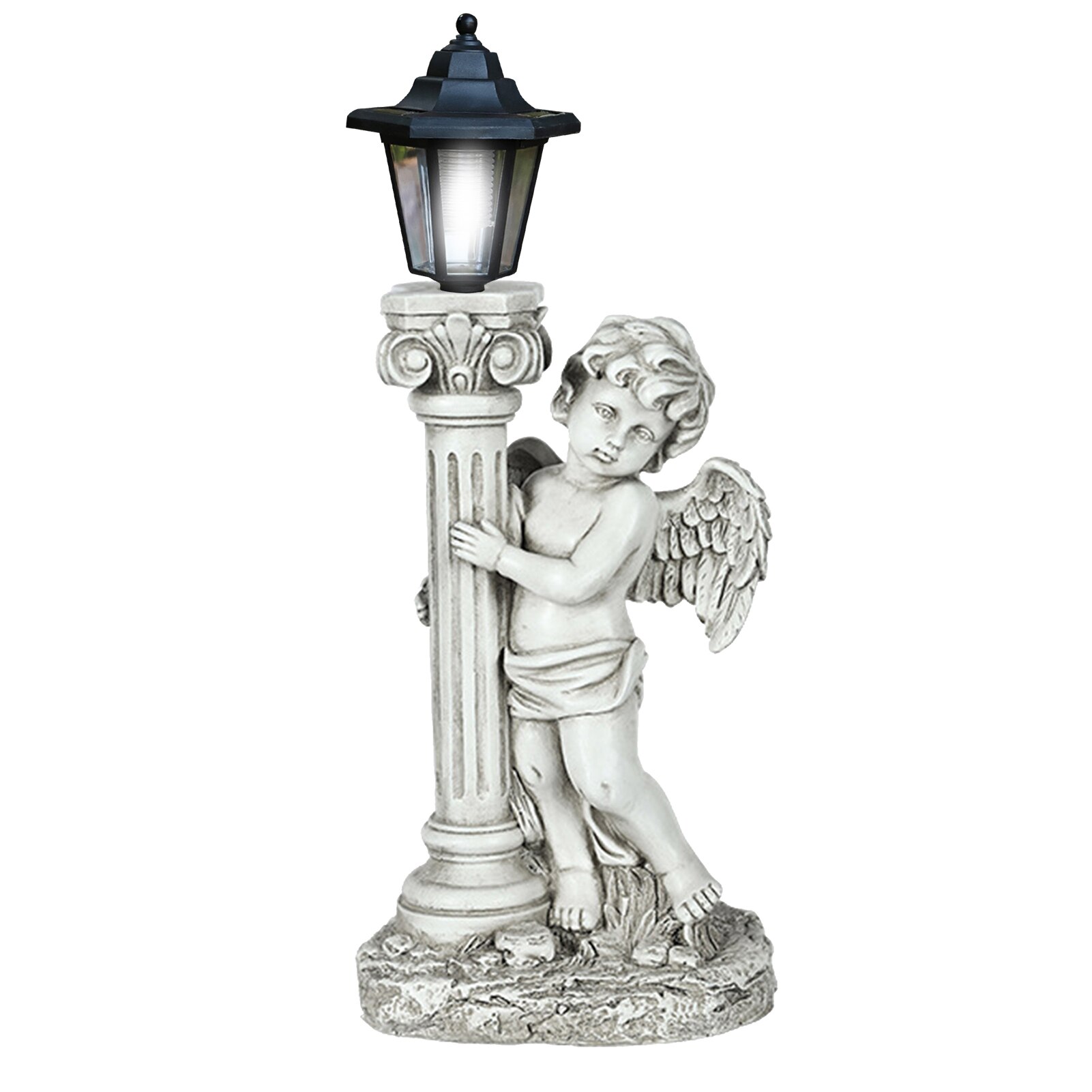 Antique Angel Garden Decoration Resin Ornamentsindoor And Outdoor Solar Angel Landscape Decoration Handicraft For: B