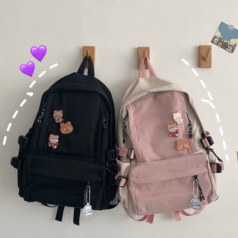 Schoolbag Female Students Korean Versatile Backpack Campus Harajuku Multifunctional Backpacks Mochila Mujer