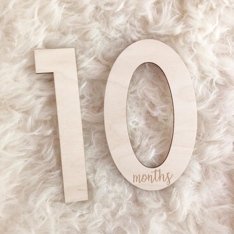 Baby Milestone Cards - Monthly Baby Photo Prop - Baby Shower - Milestone Blocks - Wood milestone card - Babys First year