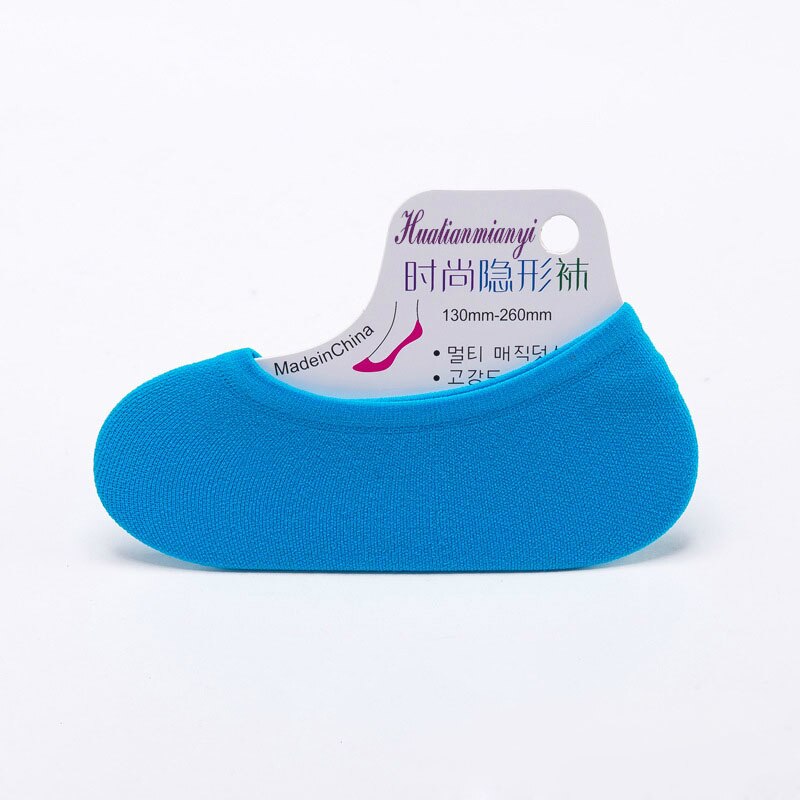 5 paar/partij dames onzichtbare sokken antislip loafer boot voering enkelsokken comfortabele sokken dames accessoires diverse kleuren: Blauw