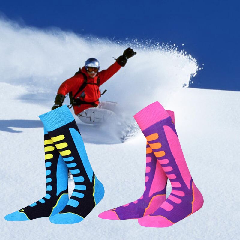 Men Women Skiing Socks Cotton Thermosocks Winter Outdoor Sport Snowboarding Hiking Ski Warm Thicker