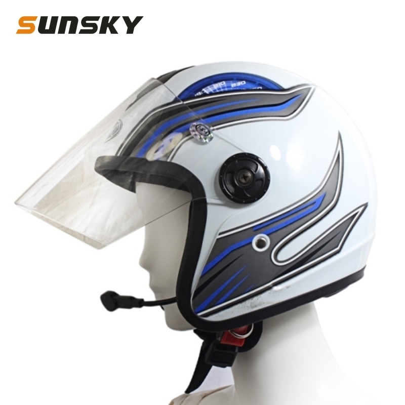 V1-1 Motorcycle Helmet Mono Bluetooth Headset, Supports Answer Reject calls Distance 10m Max