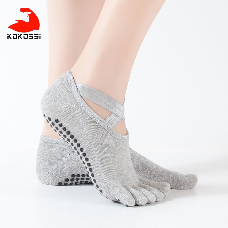 KoKossi Lace Split Toe Yoga Socks Skin-friendly Breathable Non-slip Sweat-wicking Quick-drying Non-pilling Yoga Sports Socks