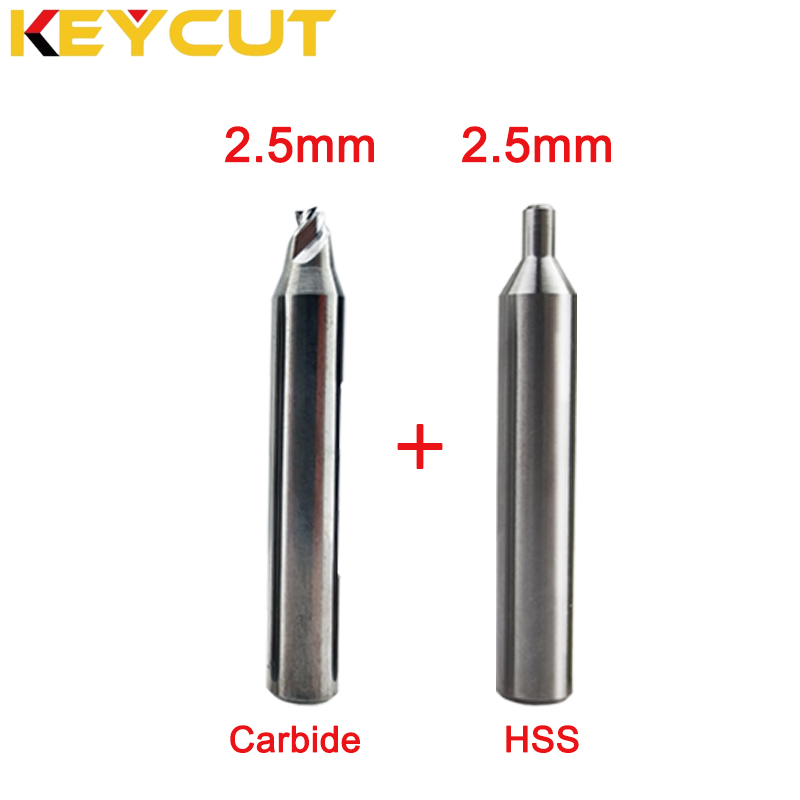 Fresa resistente a roturas 1,0 mm 1,5 mm 2,0 mm 2,5 mm 3,0 mm en la máquina clave manual WENXING DEFU SILCA MATRIX: Plata