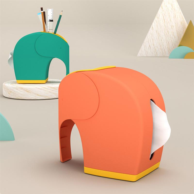 Home draw box bedroom multifunctional remote control storage box cute elephant tissue box living room Nordic style