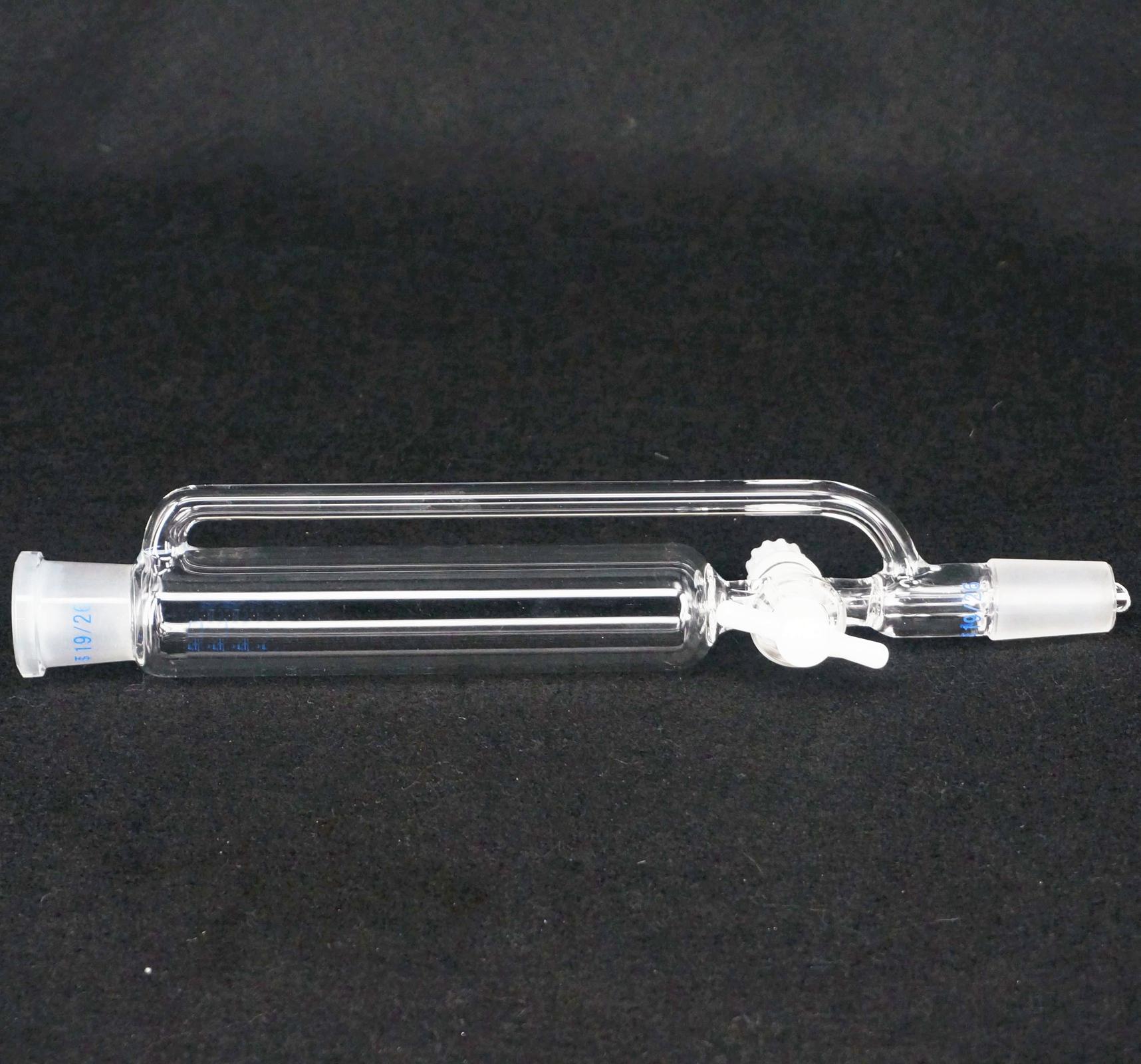 50ml kemi laboratorietrykudlignende tilskudstragt 24/29 led med ptfe stophane
