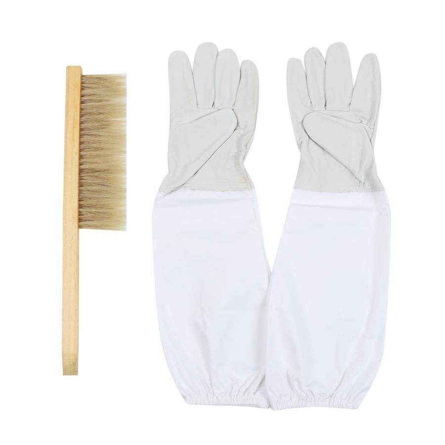 4 unids/set de traje de apicultura equipo para apicultor herramienta Kit chaqueta de apicultura traje cepillo de abeja marco Clip guantes