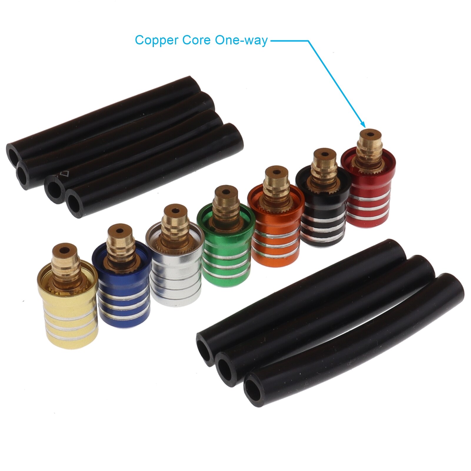 Tapa de tanque de combustible respiradero de Válvula de ventilación, tubo de manguera de cobre en 7 colores para ATV PIT Dirt Bike, rojo/azul/negro/naranja/plata/verde, 1 Uds.