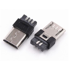 10 stk mini usb micro 5- -pin hanstik jackstik stik smd overflademontering