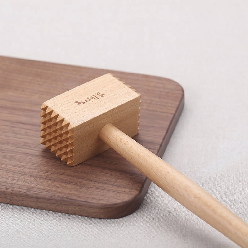 Wood Meat Tenderizer Mallet Wooden Meat Pounder Tool Kitchen Cooking Utensils Meat Hammer For Camp