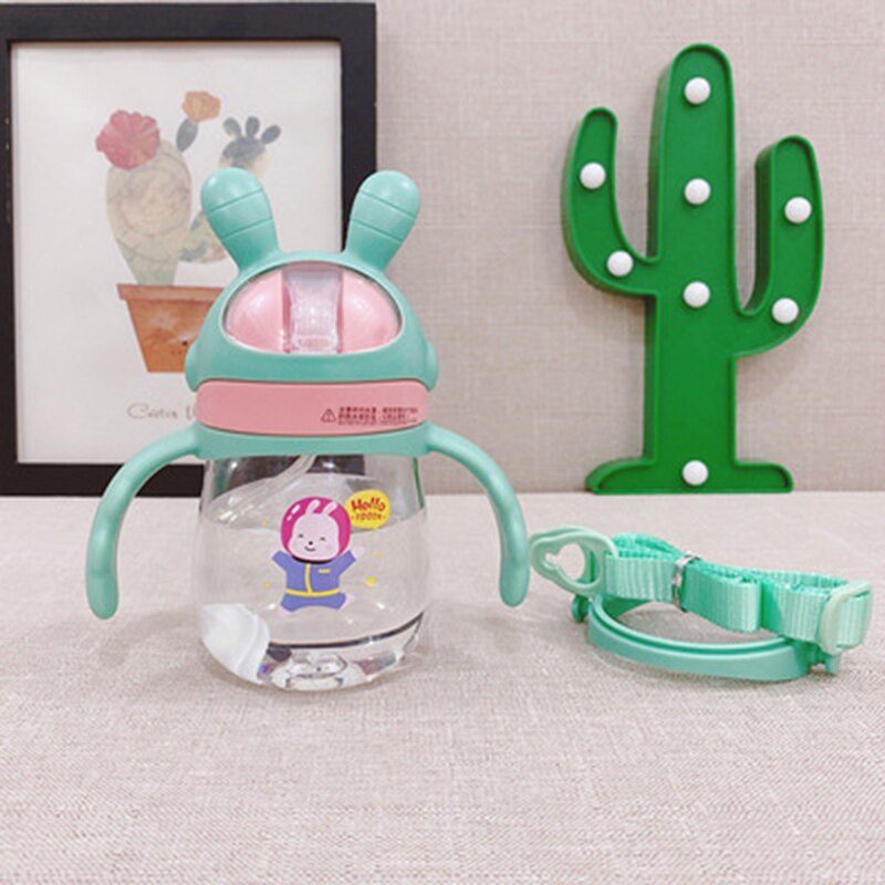 Baby drinkgerei klein dier baby leren drinken beker kinderen fles rietje bekers anti-verstikking waterkoker leren drinken beker fles