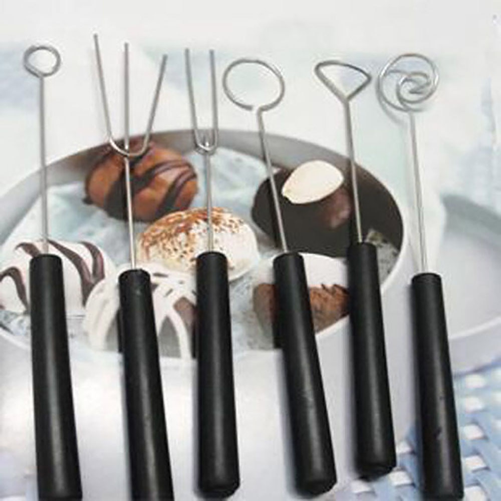 6 Stks/set Chocolade Dompelen Tool Rvs Chocolade Vork Diy Candy Caker Fruit Fondue Decorating Gereedschap