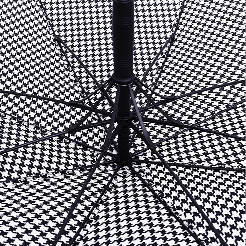 Donna di modo Ombrello pezzato De Poule Ragazze Ombrelli Da Pioggia Donne Resistente Al Vento golf Grande borsa da Viaggio Lungo Signore Ombrello 8K Automatico