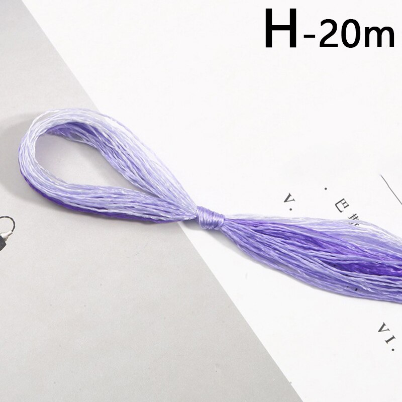 20M Polyester Embroidery Thread Gradient Cross Stitch Floss Threads Cotton Sewing Skeins Skein Kit DIY Sewing Tool Crafts: H