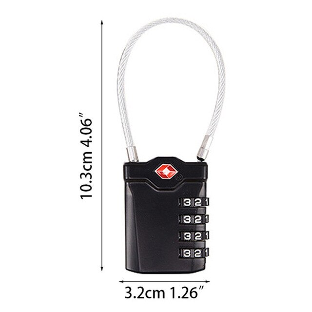 Tsa Sloten Ttlife Master Lock Smart Combinatie Slot Voor Reizen Bagage Koffer Anti-Diefstal Code Hangslot Douane Sluizen: black