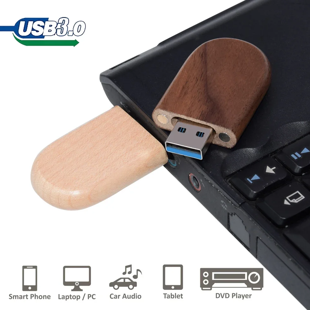 10 stk/parti usb-minnepinner i tre med 3.0 stk. gratis logo, 128gb 64gb . minnepenner, 16gb 32gb 8gb minnepinne til bedrifter, usb-pinne