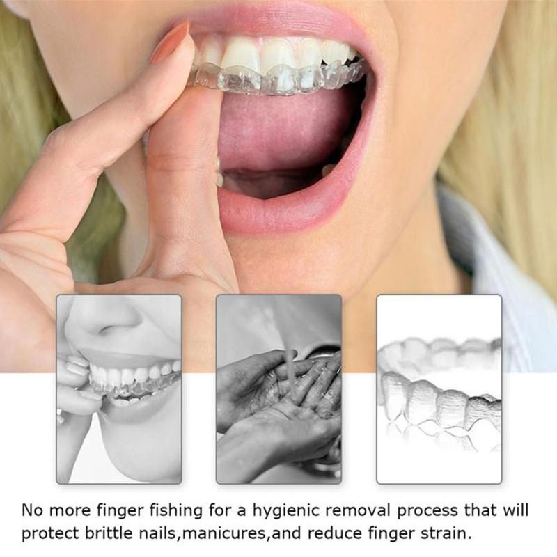 1 stk ortodontisk aligner remover usynlige aftagelige seler 3 aligner farver fjernelsesværktøj klar  q4 u 0
