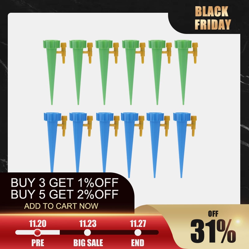 6/12pcs Automatic Drip Watering Irrigation Tool Kits Indoor System Houseplant Spikes For Gardening Plant Potted