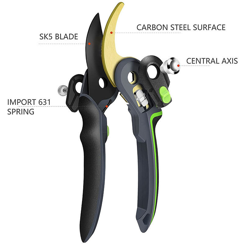 Gardening Pruning Shears Labor-saving Plant Trim Horticulture Hand Pruner Cut Secateur Shrub Garden Scissor Tool