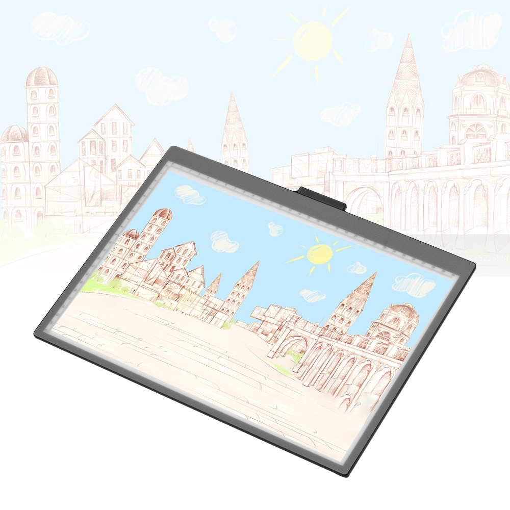 A4 Light Box LED Tracing Light Copyboard 10 Level Adjustable Brightness Stepless Dimming Protecting Eyes Pad with USB Powered
