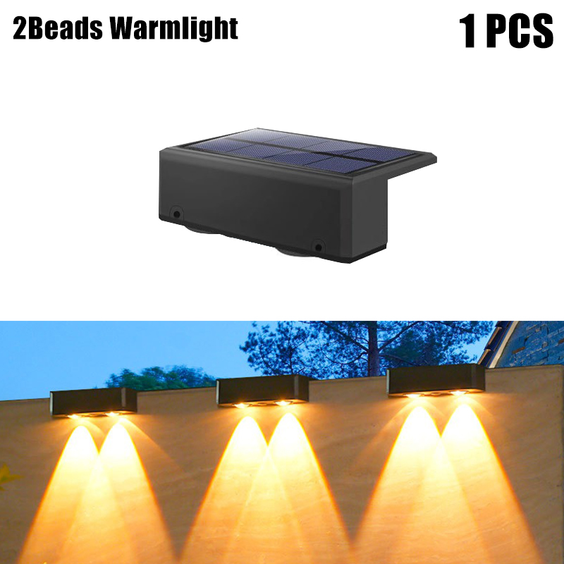 Luz Solar de pared para exteriores, lámpara impermeable para valla, foco Ultra fuerte, iluminación para valla de jardín o pared Exterior, 1 Uds.: Luna Azul