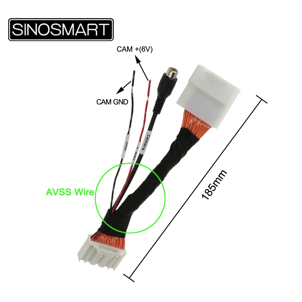 SINOSMART C28 Cavo di Collegamento per Mazda 2 CX-5 2015 2016 Telecamera di retromarcia per OEM tenere sotto controllo senza Danneggiare il Cablaggio auto