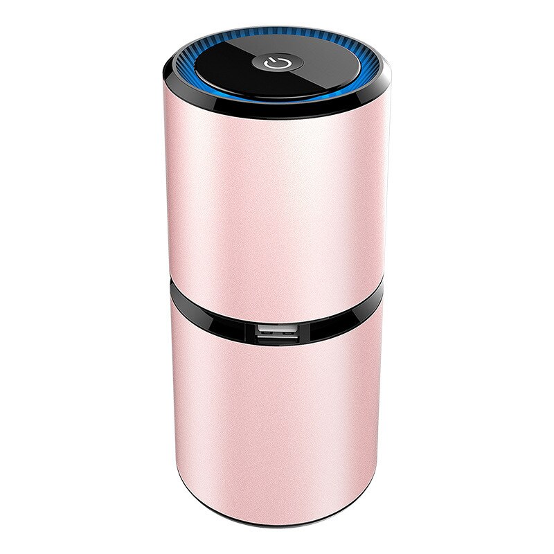 Mini Car Air Purifier Portable Negative Ion Purifiers USB Air Purifier Anion Air Cleaner Freshener for Car Home Office Use: pink