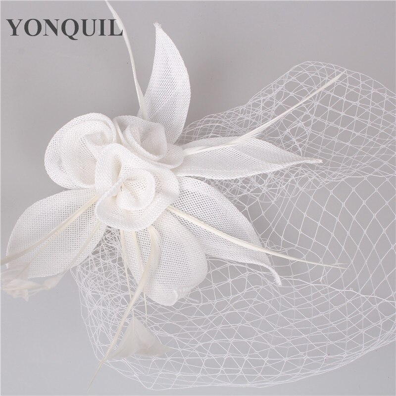 Mariage Imitation Sinamay dames chapeaux cheveux fascinateur chapeaux Cocktail pour les femmes attrayant voilage cheveux accessoires dame fête