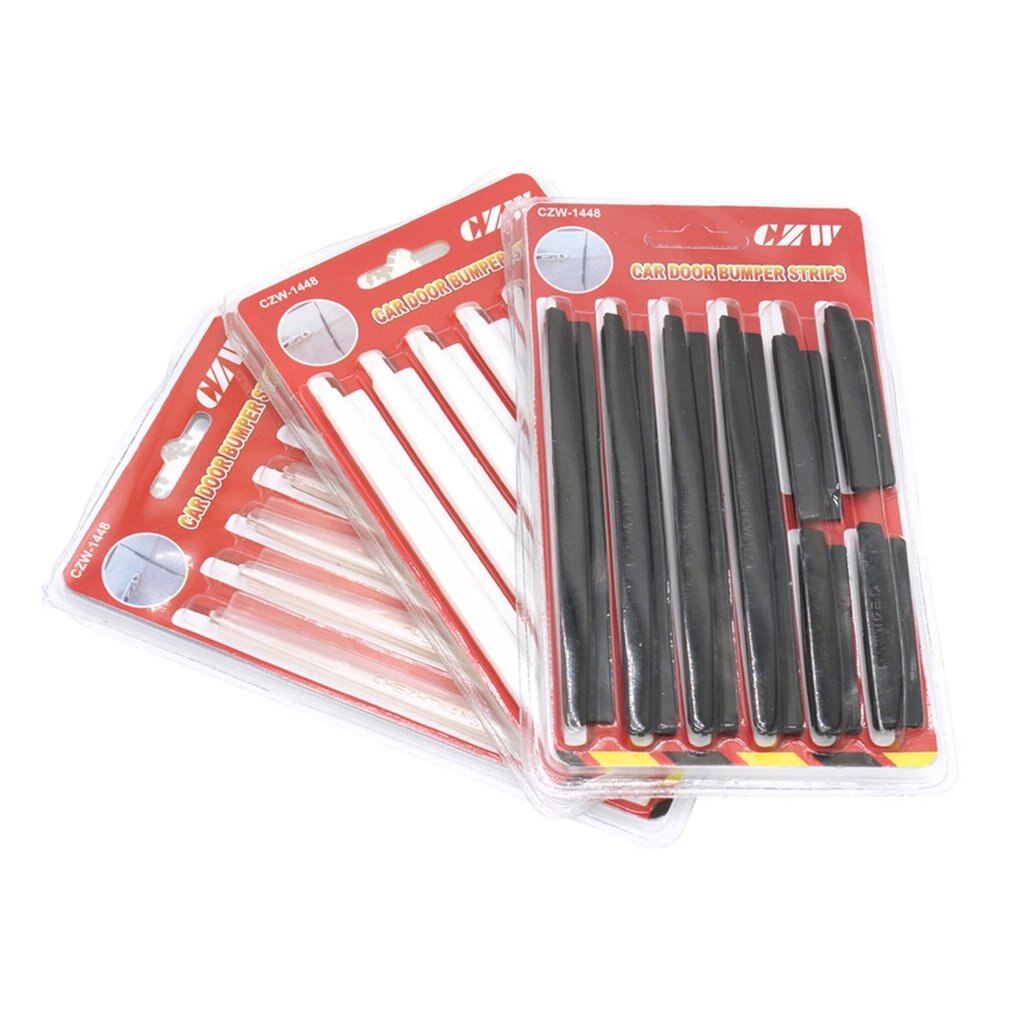 8pcs Car SUV Side Door Edge Protector Protective Strip Scrape Guard Bumper Guards Handle Cover Black White Transparent