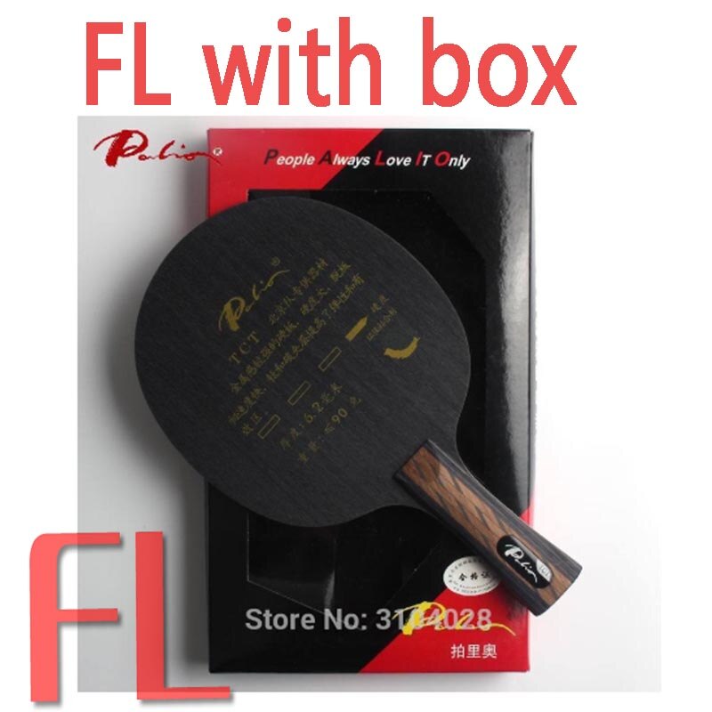 Palio official TCT table tennis blade titanium carbon blade special for beijing team fast attack hard blade high speed ping pong: FL  with box