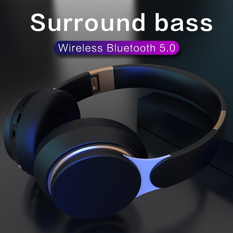 Bluetooth Headphones Over Ear HIFI Head Adjustable Wireless Fashionable Earphones