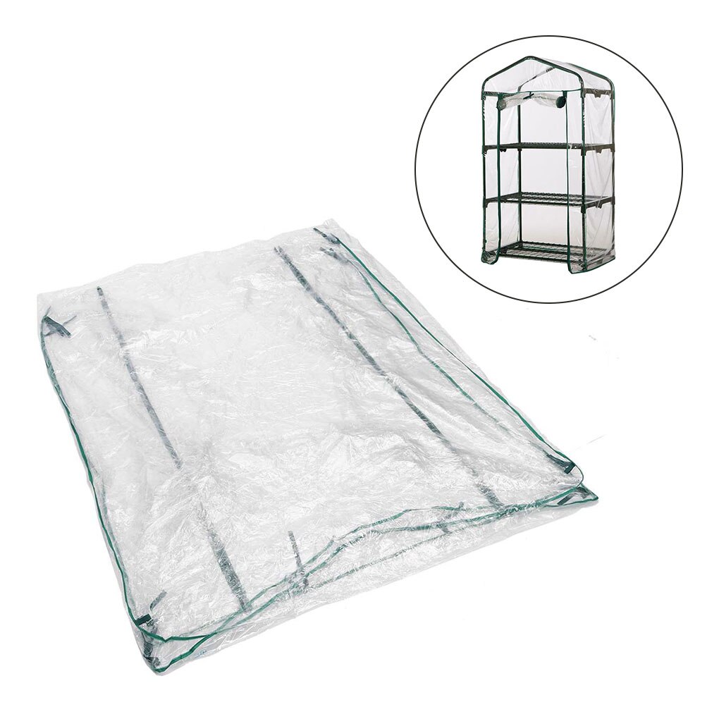 3/4/5 Tier Garden Greenhouse Cover Growth PVC Greenhouse Cover Waterproof Anti-UV Gardening Protect Plants (without Iron Stand): 3-tier