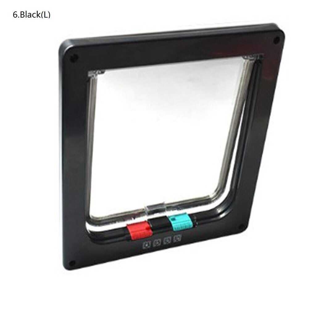 Controllable Thickened Pet Door Cat Door Window Free Access Hole Dog Bedroom Accessories Hole: Black L