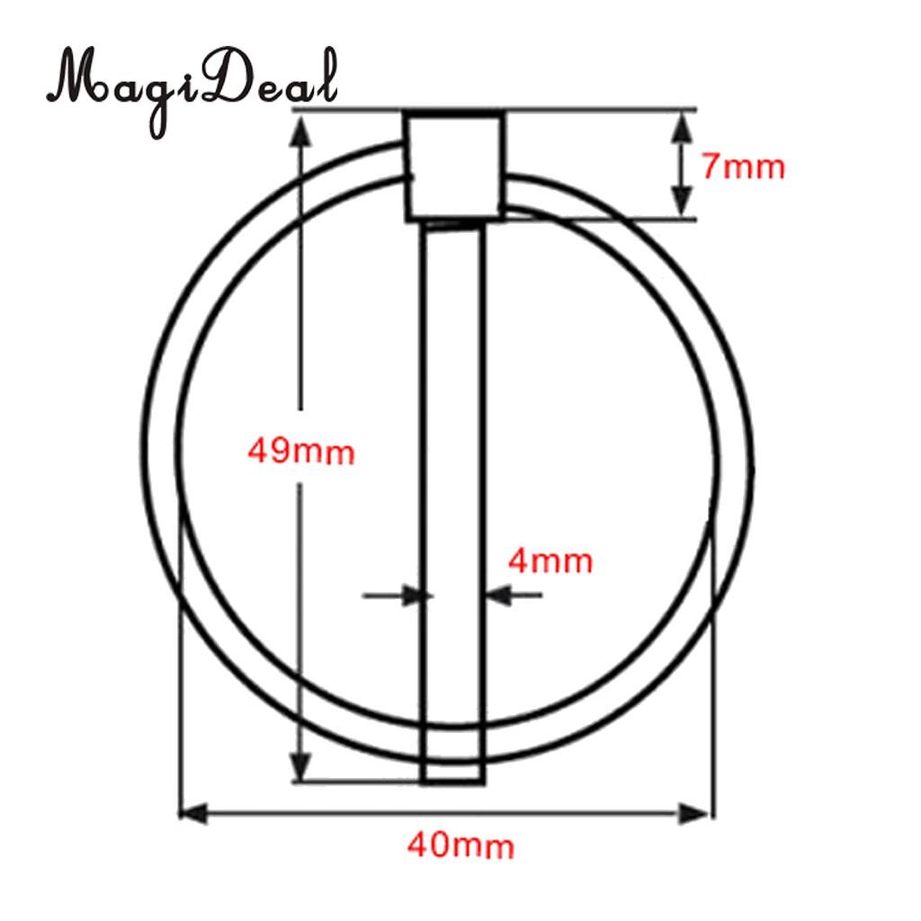 MagiDeal-4 piezas de 4mm para barco, Kayak, canoa, remolque, Tractor, carretilla, Lynch, Pin Clip