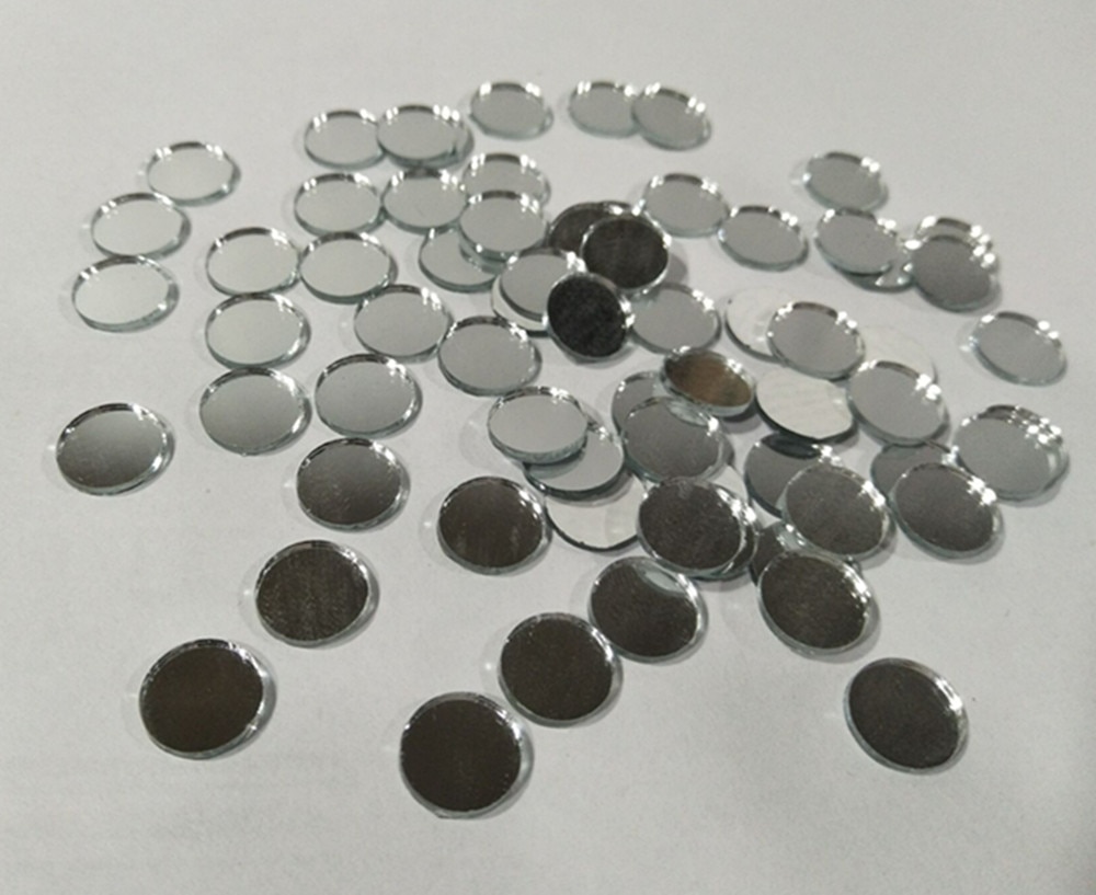 MEYA 1x1 CM Mini Runde Spiegel Mosaik Fliesen, 1 CM Glas Spiegel Runde, 200 TEILE/LOS