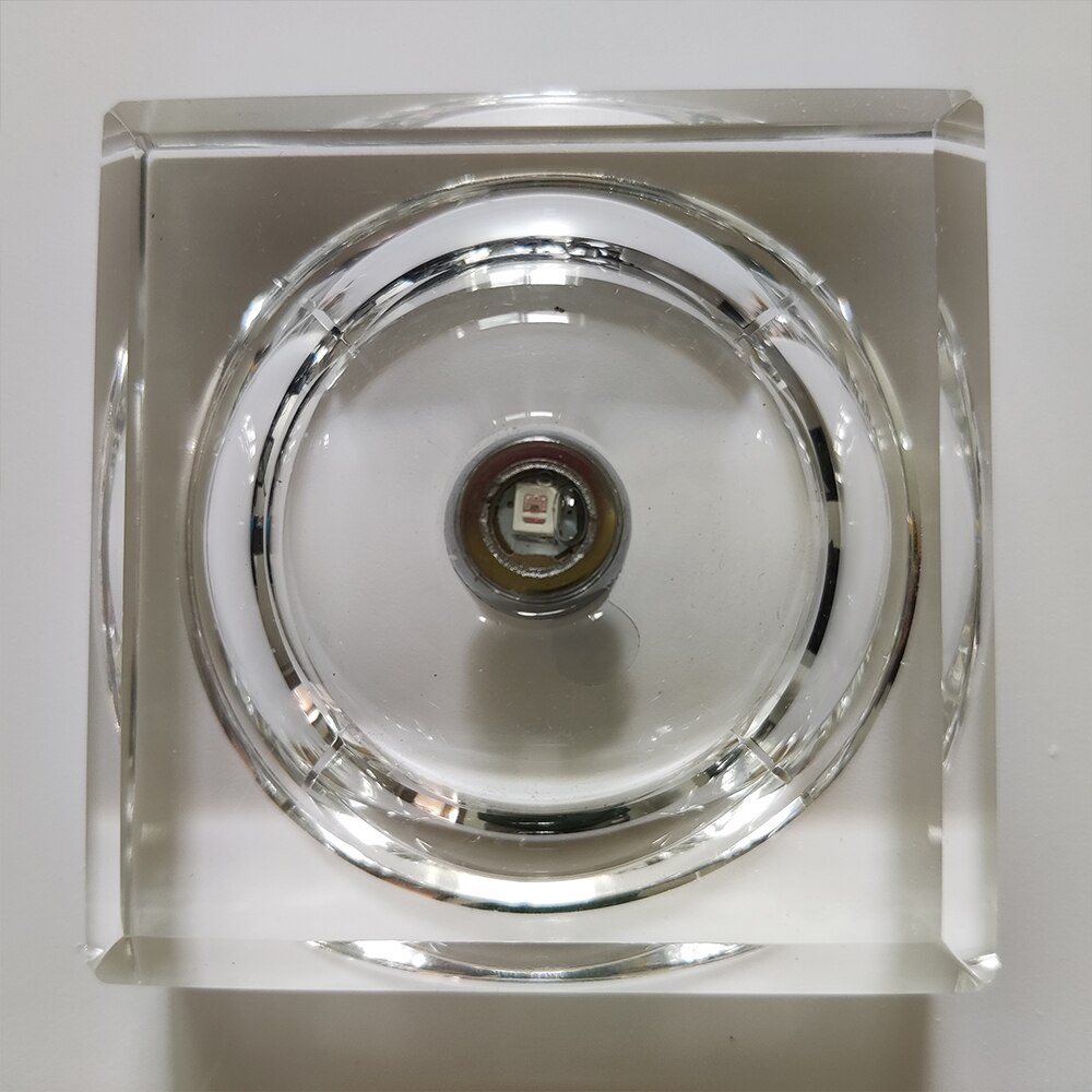 Led nat farverigt lys krystal firkantet base holder display stativ til krystaller kugle belysning tilbehør håndværk indretning: 6cm