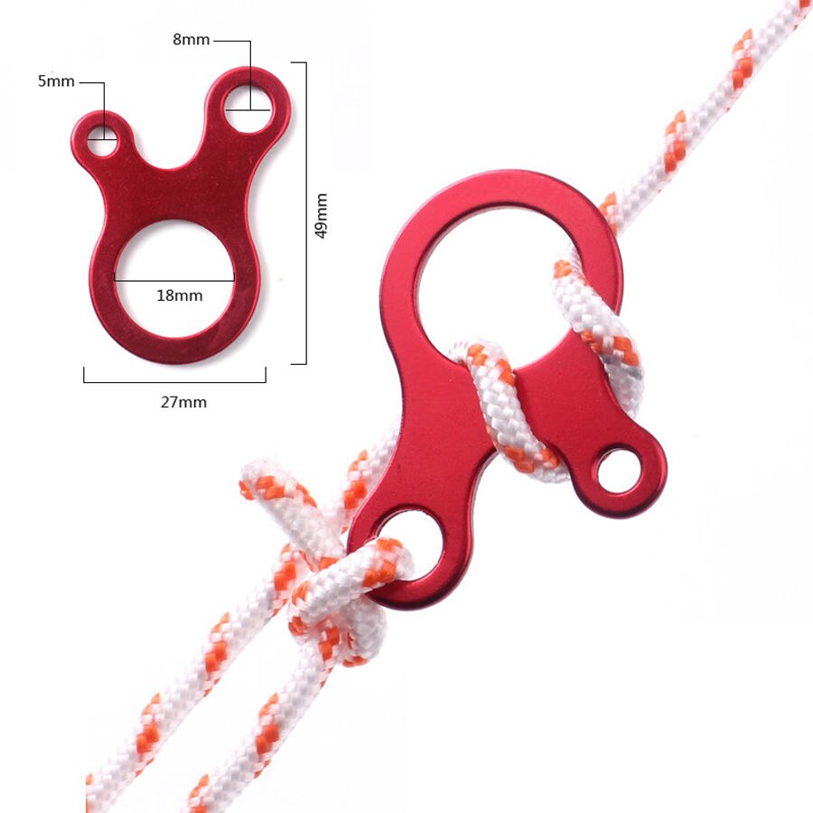 ShineTrip 4 pièces Camping tente cordon corde attache Guy ligne coureur ajusteur mousqueton crochet cintre tendeur vent corde bouchon