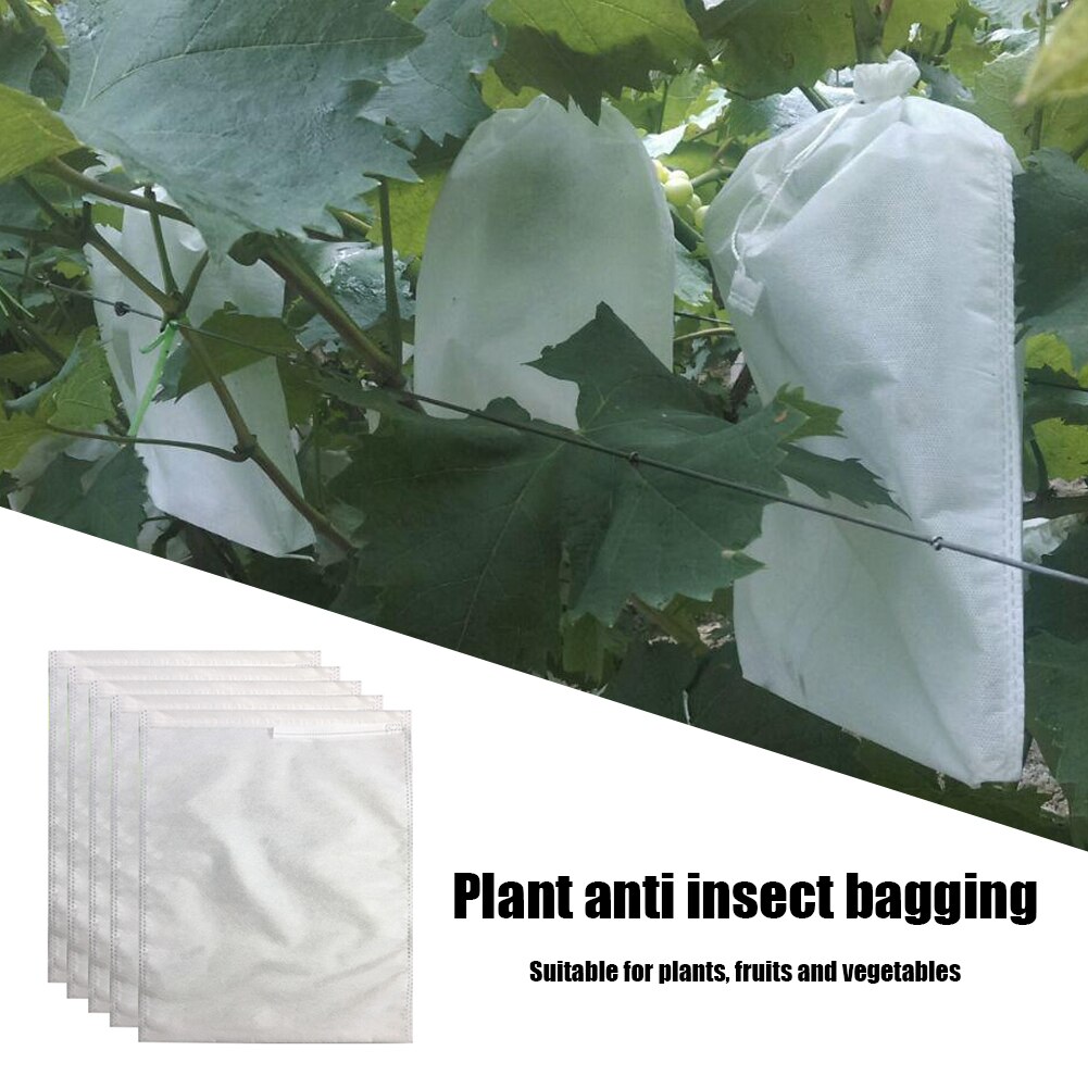 5Pcs Plant Tree Trunk Protector Weather-Proof Plastic Garden Fruit Vegetable Protection Bags Mosquito Insect Bird Barrier Bags