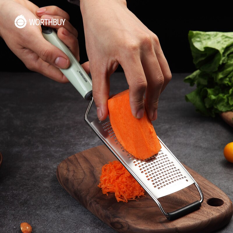 Worthbuy Handleiding Groente Rasp 304 Rvs Groentesnijder Met Plastic Handvat Wortel Aardappel Rasp Keuken Gadgets