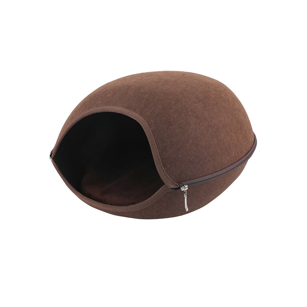 Hond Kat Bed Cave Slaapzak Vilt Doek Huisdier Huis Nest Kat Mand Producten Met Kussen Mat Voor Katten Dieren levert: H25090BR