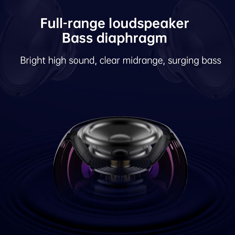Bluetooth Mini Speaker Portable Wirelesss Boombox Powerful Subwoofer Round Small Steel Cannon Speaker Speakers Cute Speaker