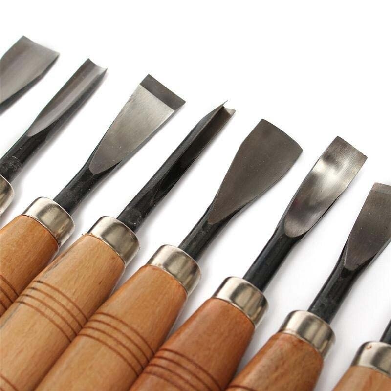 8Pcs and 6Pcs Woodpecker Dry Hand Wood Carving Tools, Woodworking Graver Chisel Kit Gouges Tools