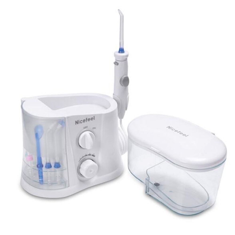 Irrigateur buccal, jet d&#39;eau, stérilisateur UV, soins dentaires, Support Normal/Massage, pression réglable en continu avec 7 embouts, 600ml