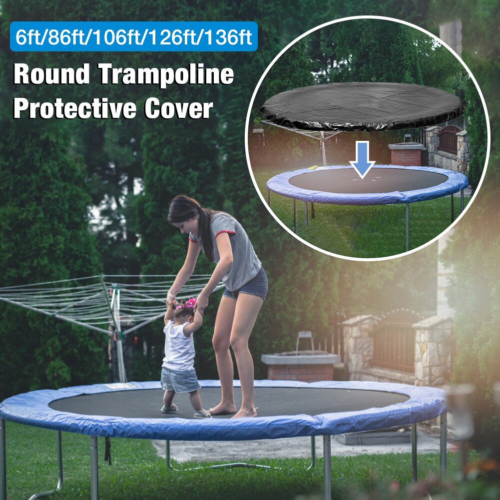 Housse de protection pour Trampoline de 6/8/10/12/13 pieds, ronde, résistante à la pluie, aux UV, à la poussière, à l'usure