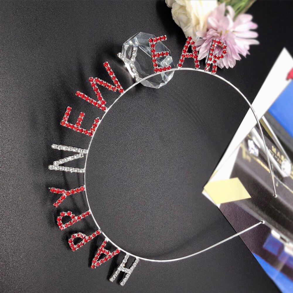 1pc haarringen decoratieve kristallen feestelijke haarringen haaraccessoire voor het jaar