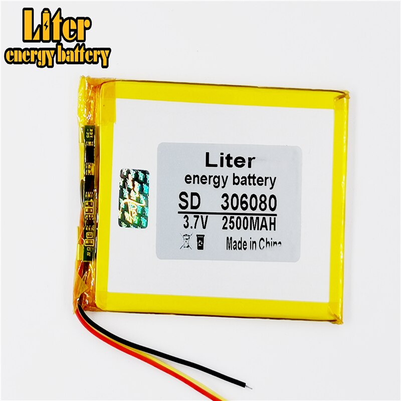 306080 2500 mah love landing PDA smart tablet computer 3.7 v polymer 3 line