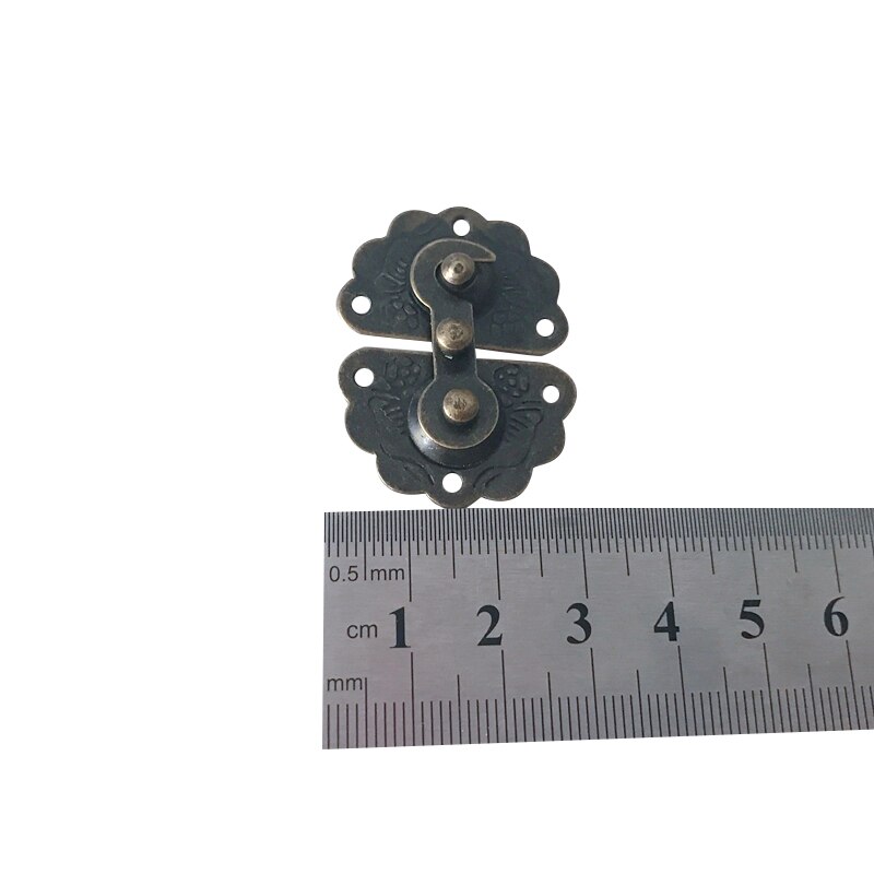 5x Antiquität Bronze- Metall sperren dekorativ Hasps Haken hölzern Schmuck Kasten Vorhängeschloss mit Schrauben Pro hölzern Hardware-